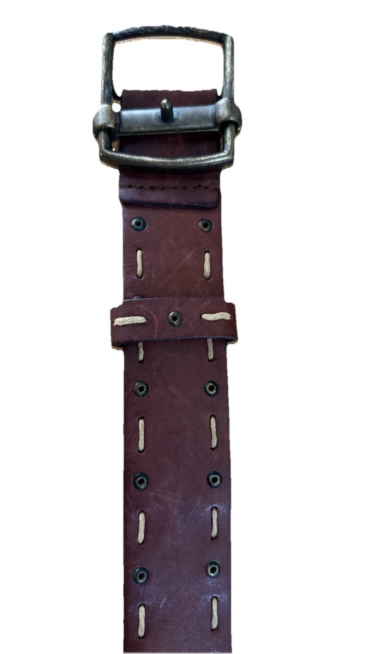 Vintage Olga Santini Brown Leather Belt Size M Women's